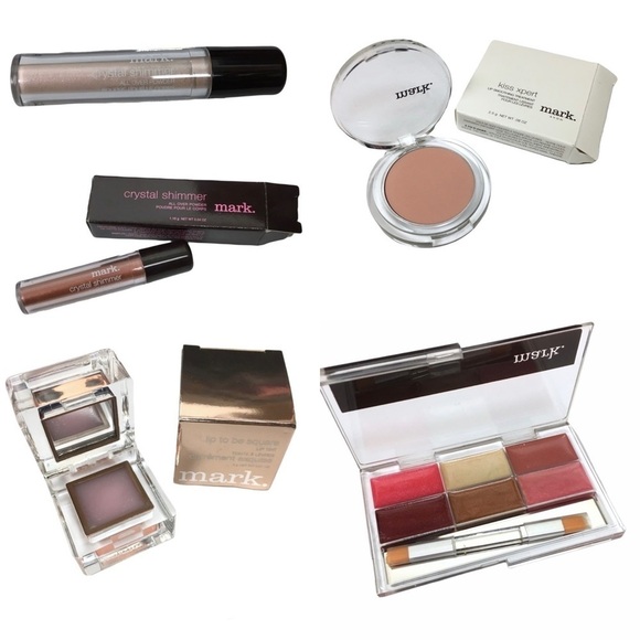 mark. Other - mark 5 Makeup Items Kiss Xpert Lip Treatment Mini Gloss Crystal Shimmer Powder